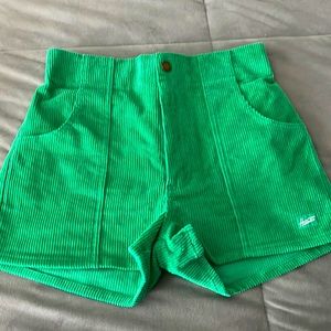 Hammies green corduroy shorts
